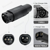 NACS/Tesla do nabíjecího adaptéru EV typu 2 pro Tesla Model 3/Y/S/X/Cybertruck